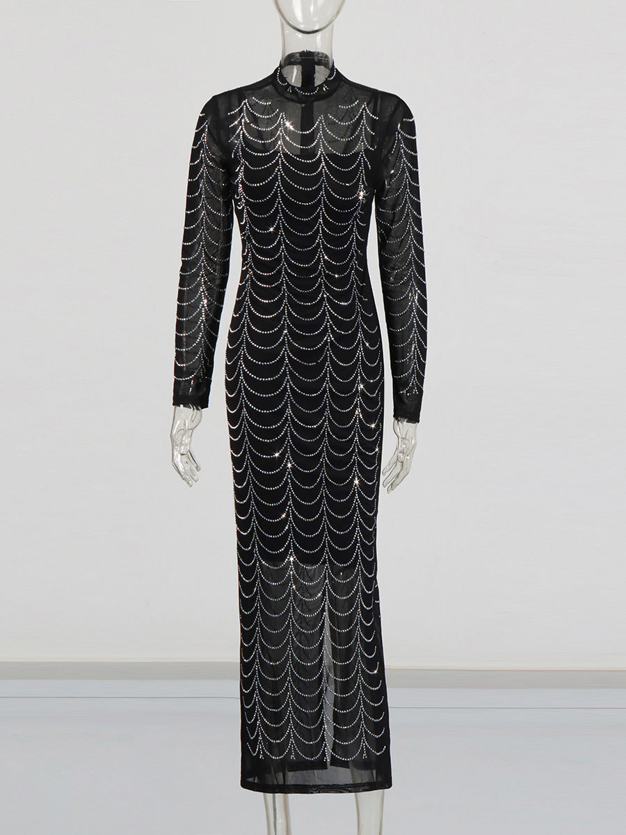 Draped Crystal Dress