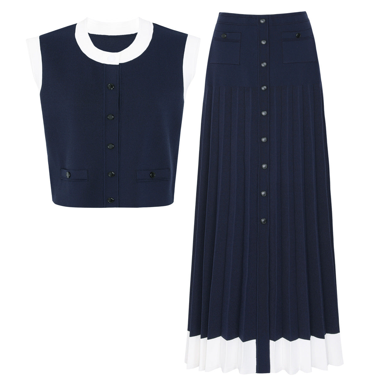 Fashionable Knit Sleeveless set