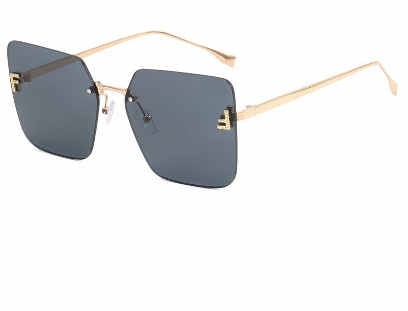Diamond-encrusted Letter F Women's Sunglasses