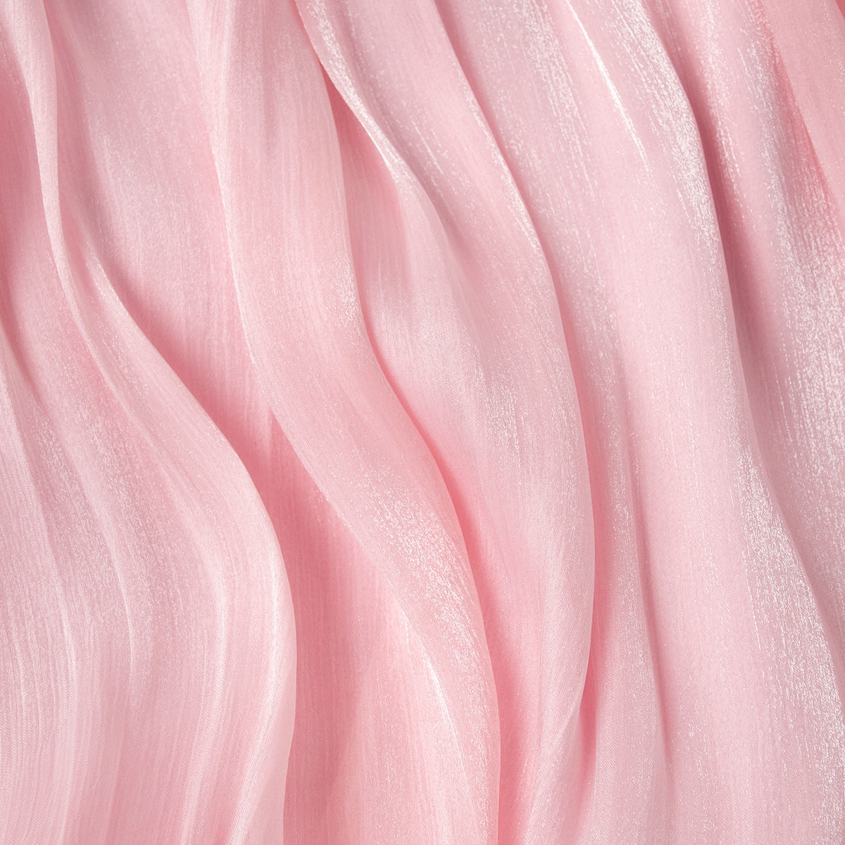 Sleeve lace-up short pink dress