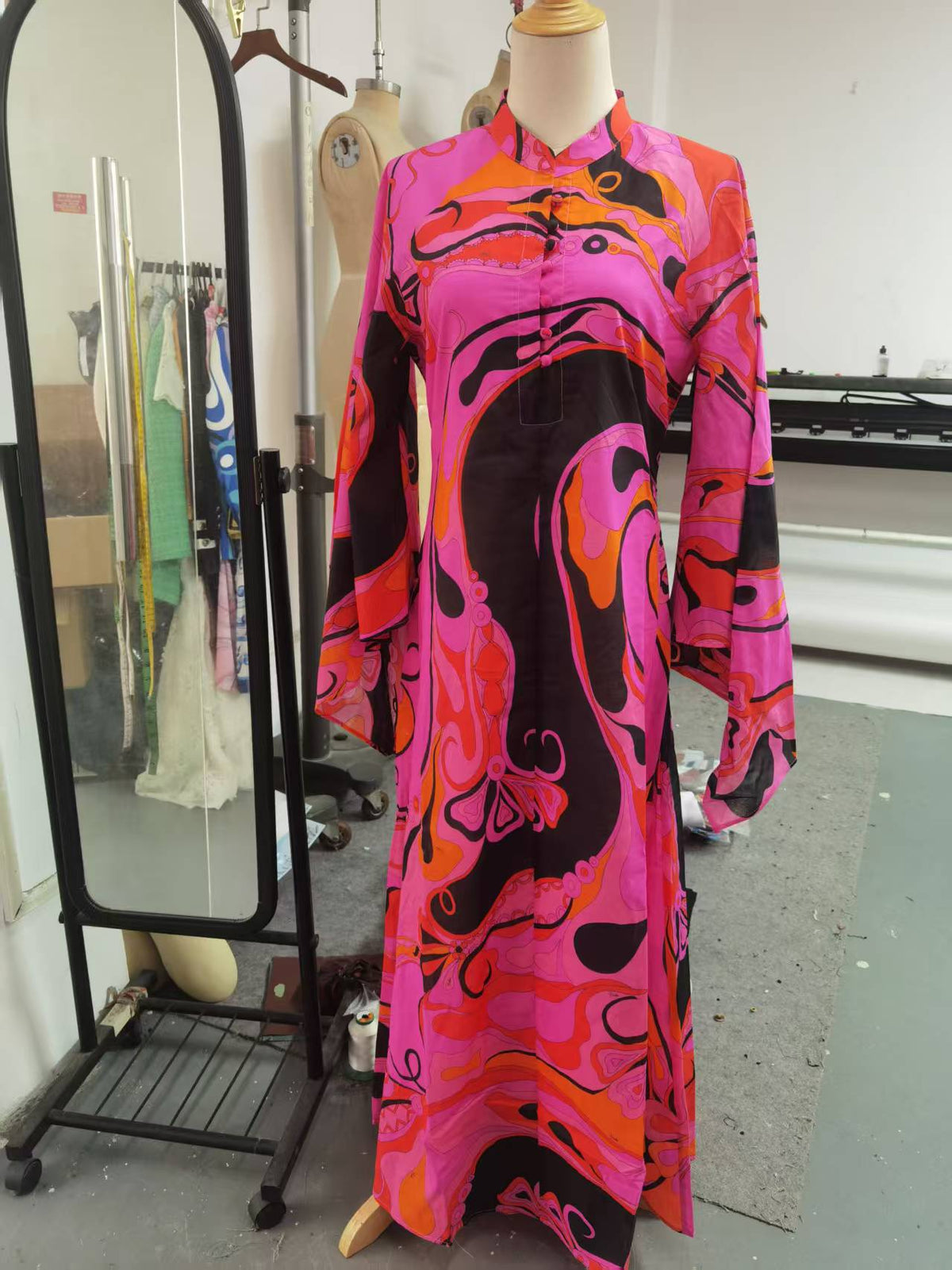 Blush Pucci Wave Maxi Dress