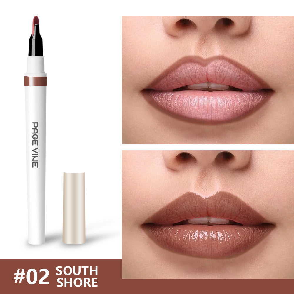 Lip liner waterproof glossy