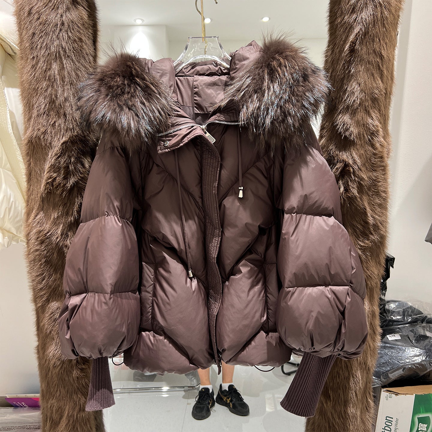 Loose thickened fashion duck down jacket