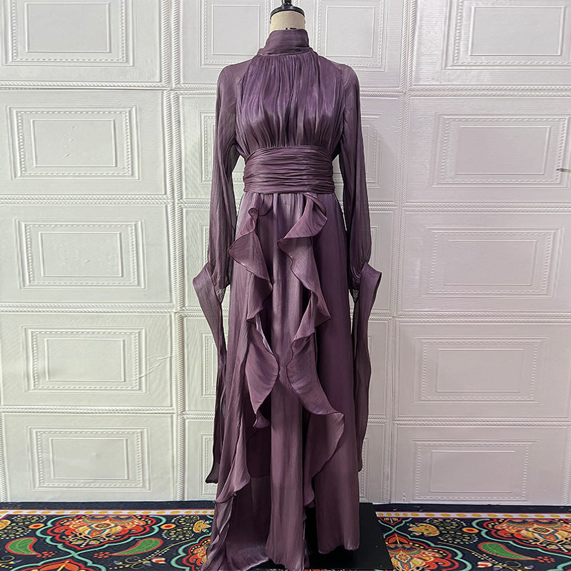Ruffled slim dress new