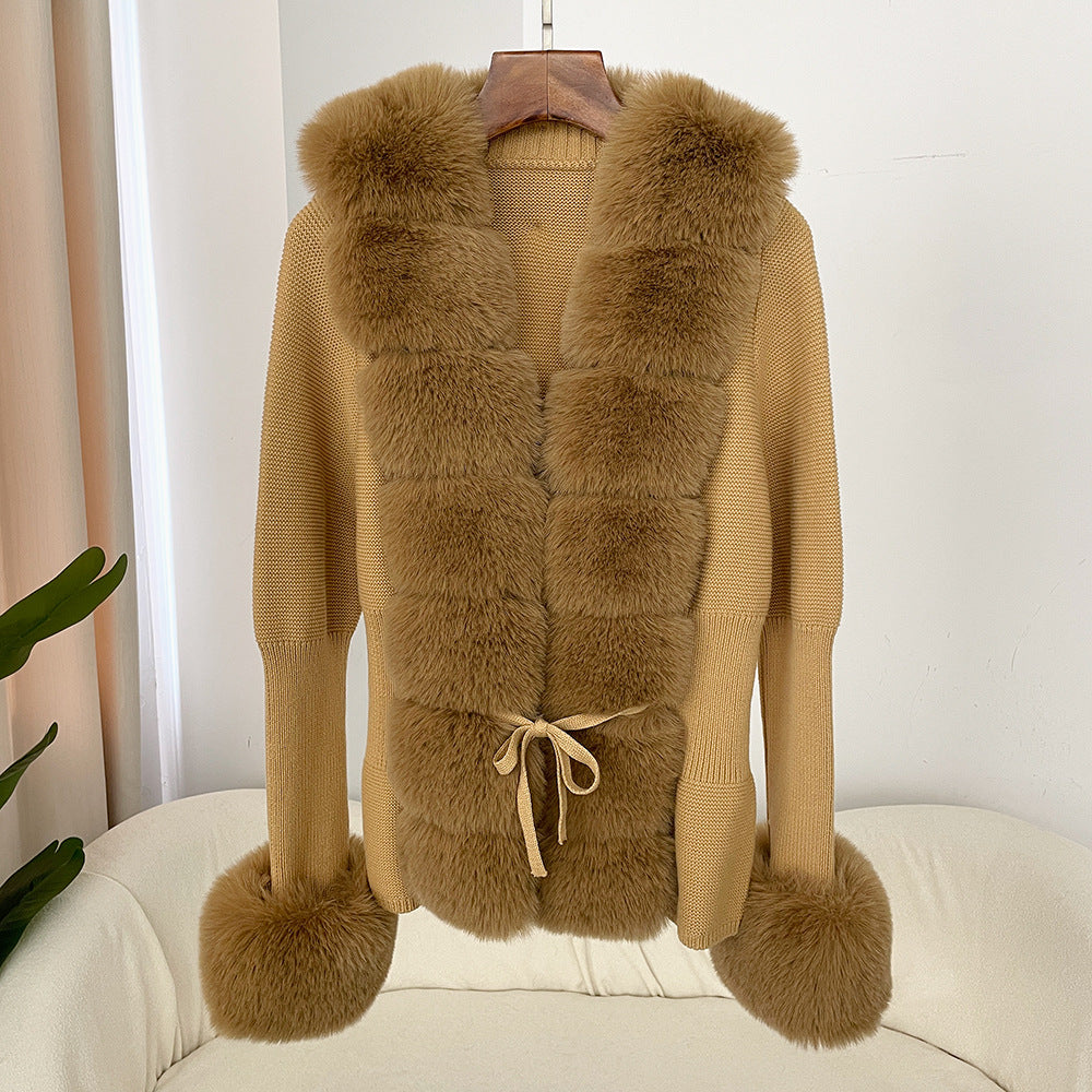 fox fur sweater women's knitwear