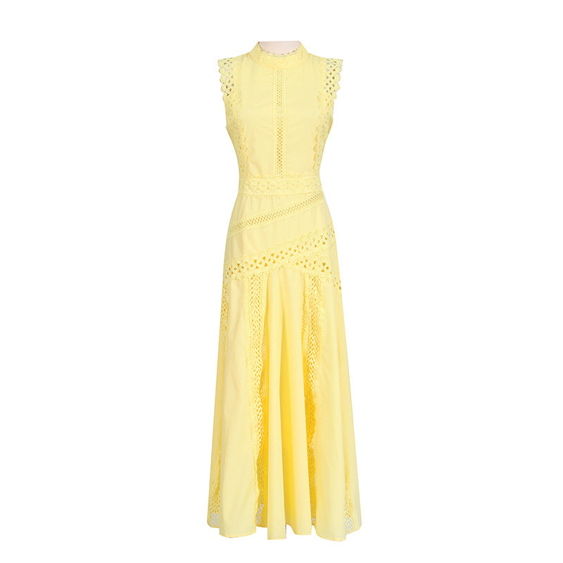 Lace spliced  dress