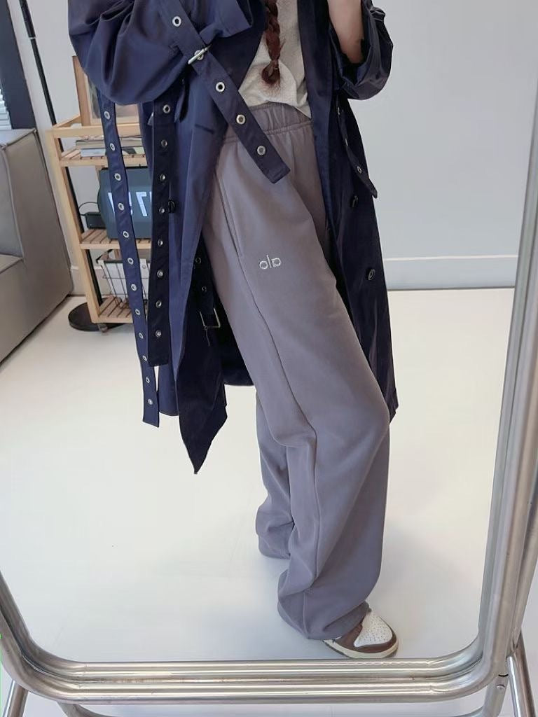 Versatile Classic Logo Straight-Leg Sweatpants -ALO(Brand)