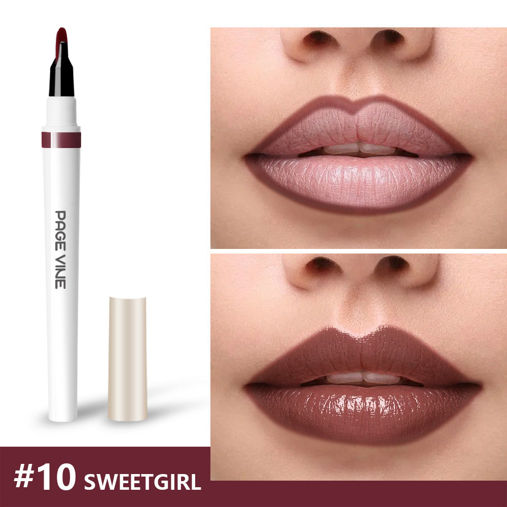 Lip liner waterproof glossy