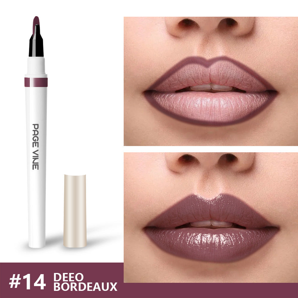 Lip liner waterproof glossy