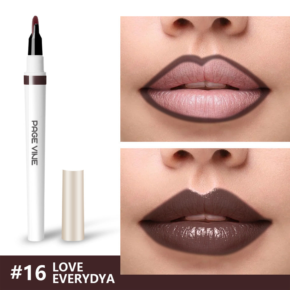 Lip liner waterproof glossy