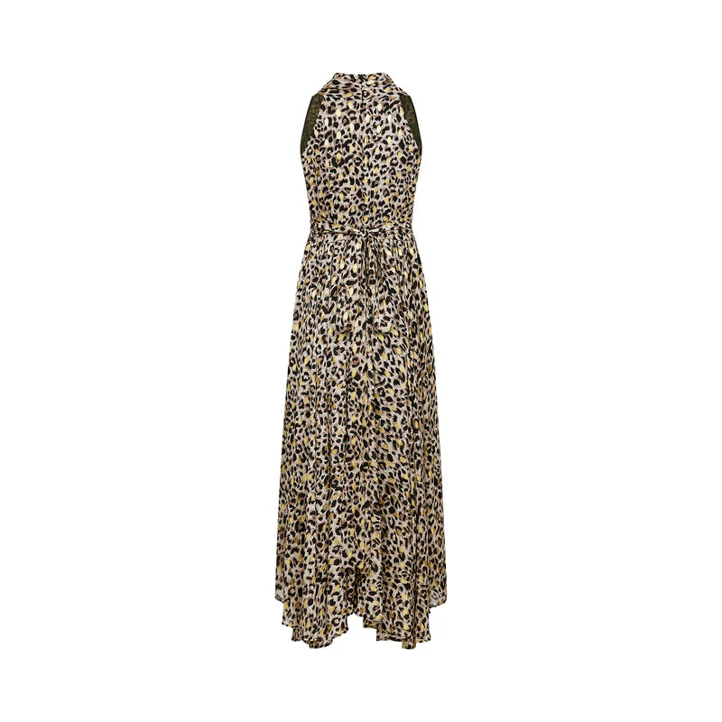 Angélique V-neck leopard-print midi dress