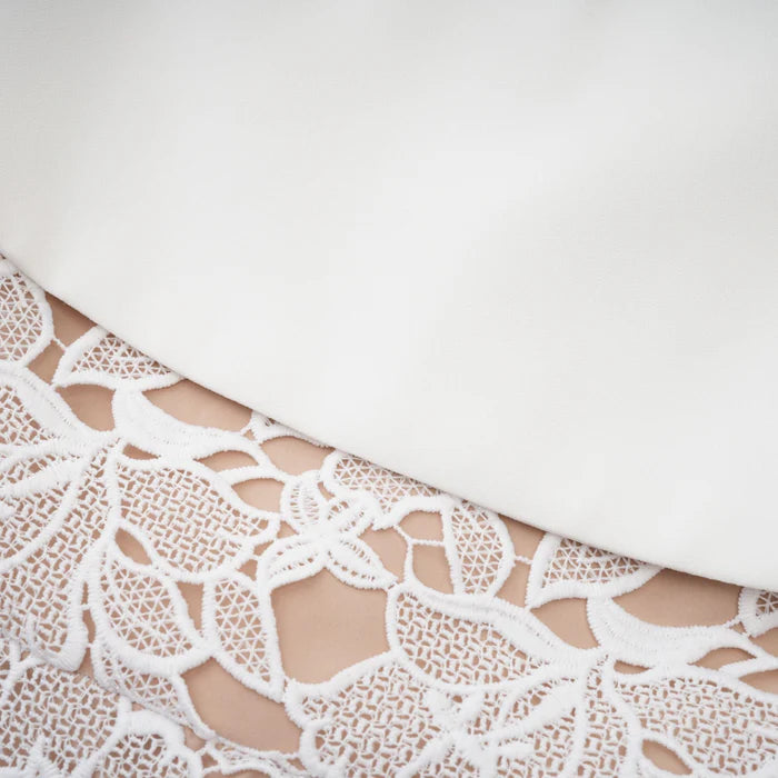 Jorvilda white pierced midi dress