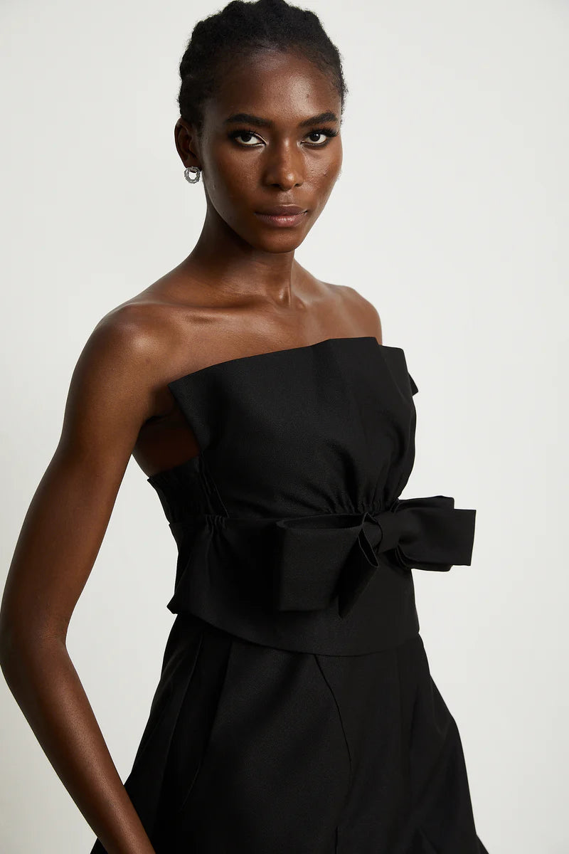 Caribe Bowknot mini-robe à épaules dénudées