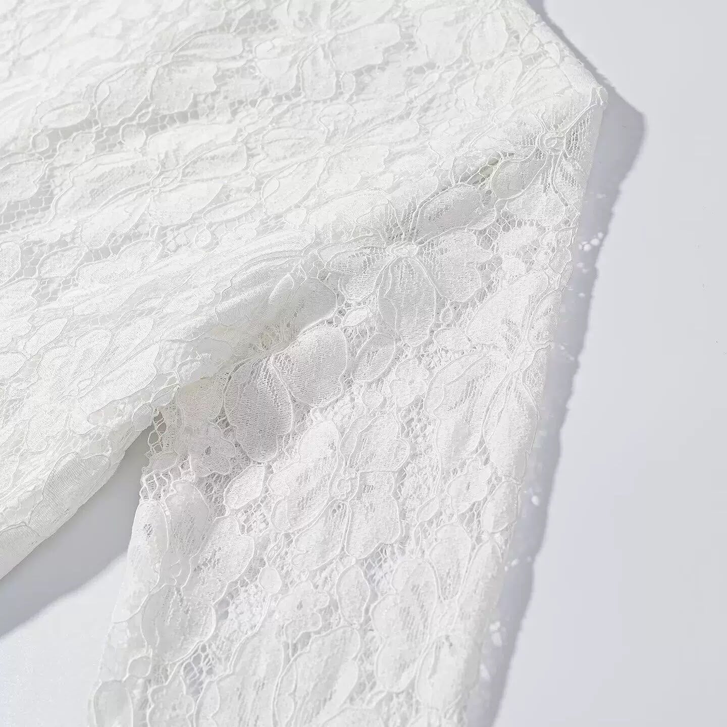 Fidji full Lace dress -white
