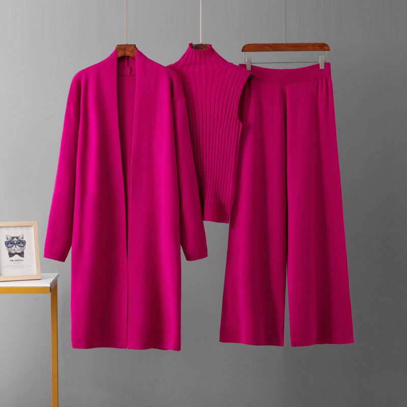 Shawl jacket  + trousers three-piece set