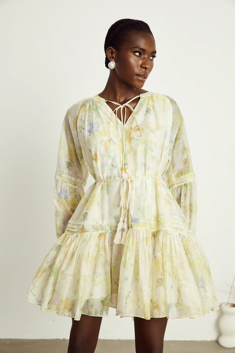 Anaël mame à imprimé floral mini robe
