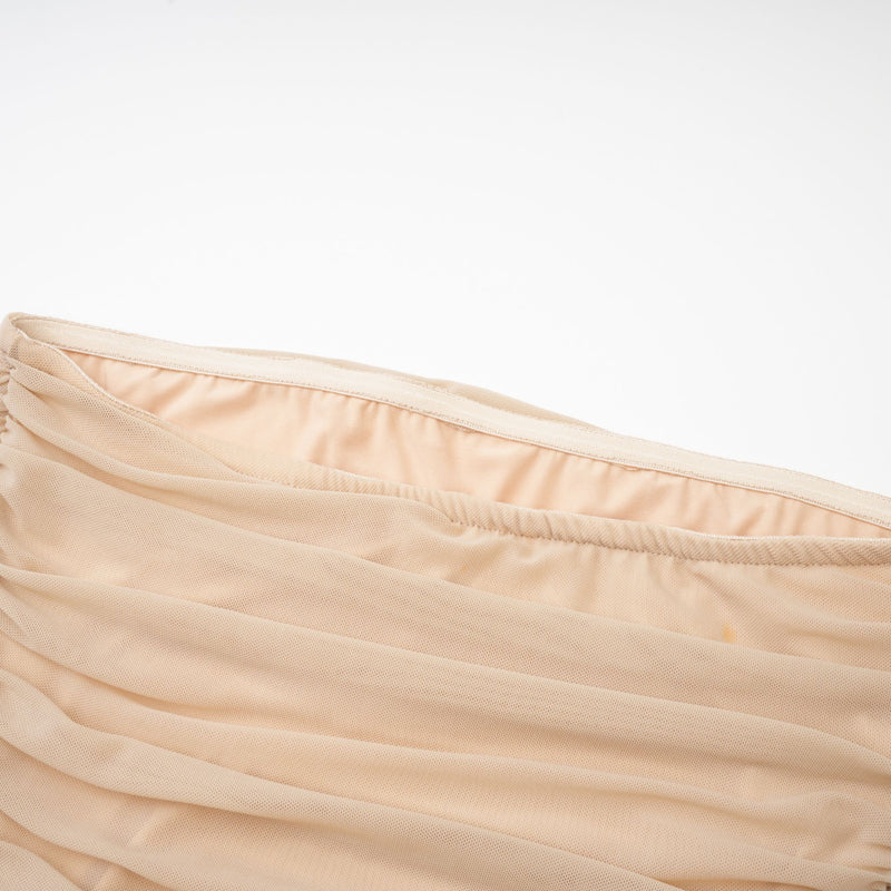 Giada brown asymmetric ruffled dress