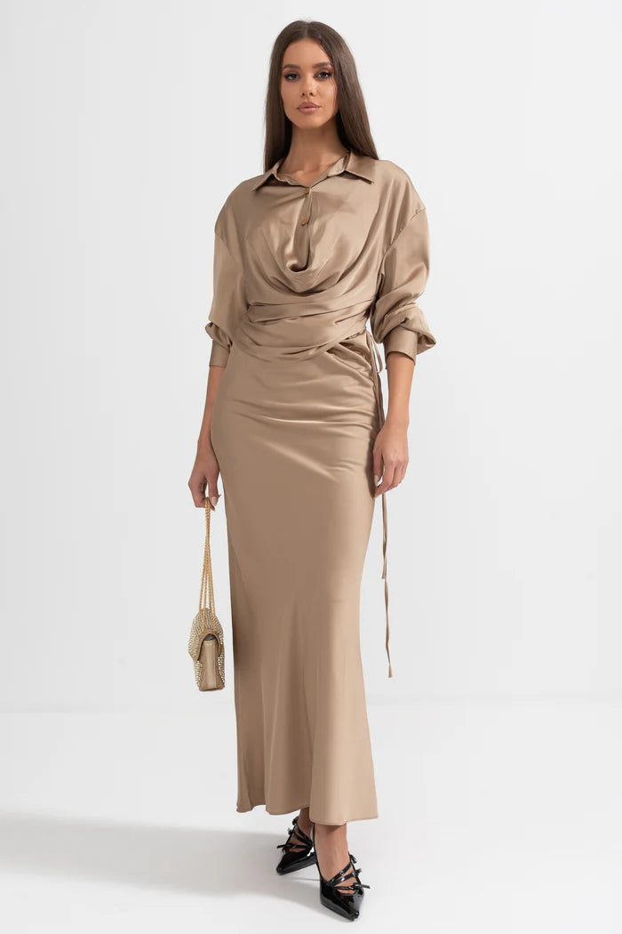 Elegant Draped Two-Piece Set