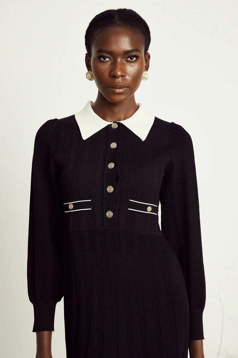 Mini robe noire à tarif nerveux Rosalie Black