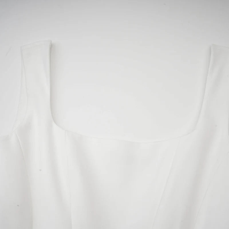 Sadie white pleated corset gown dress