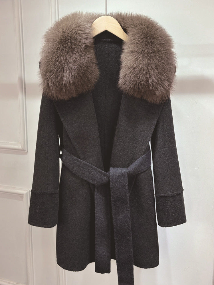 Cuff wool coat