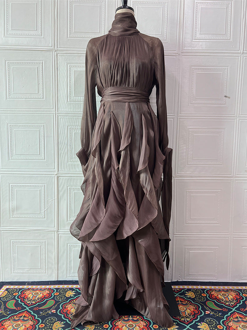 Ruffled slim dress new