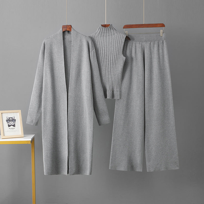 Shawl jacket  + trousers three-piece set