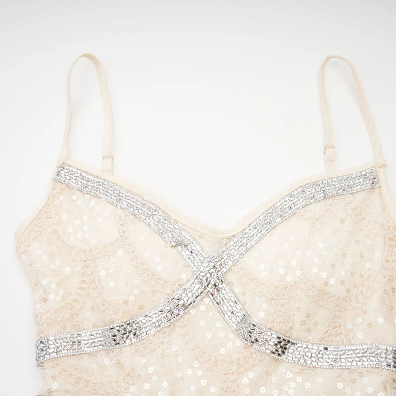 Robe midi embelli nalini
