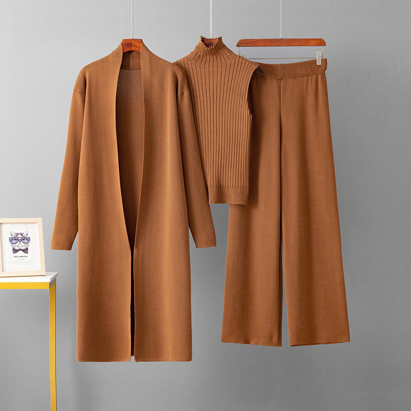 Shawl jacket  + trousers three-piece set