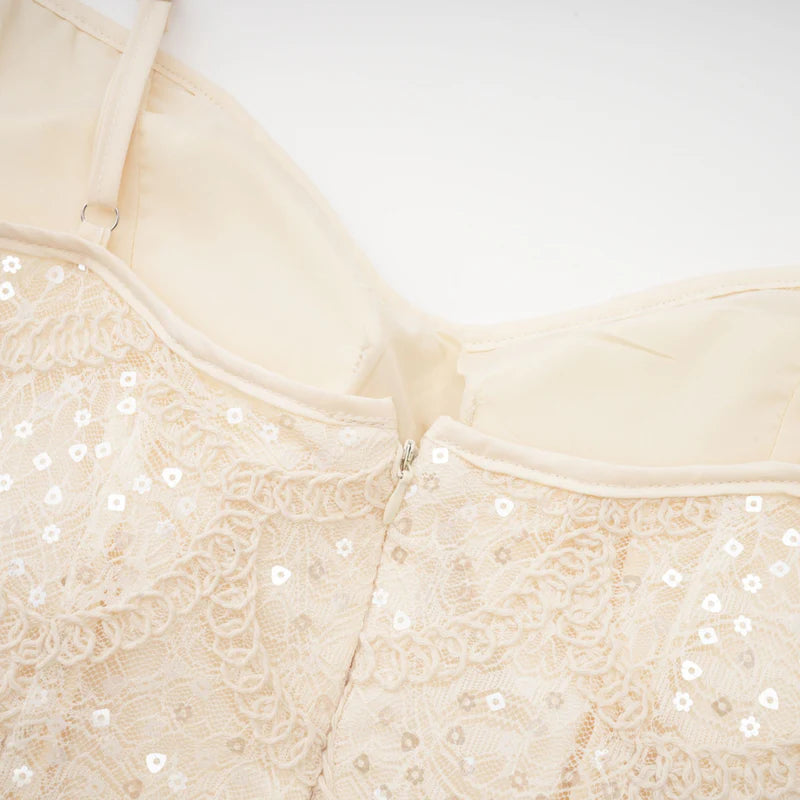 Robe midi embelli nalini