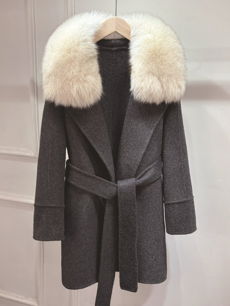 Cuff wool coat