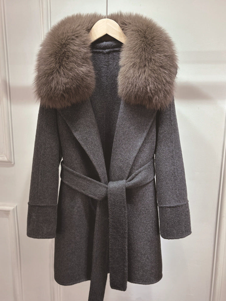 Cuff wool coat