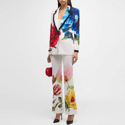 Digital print casual suit