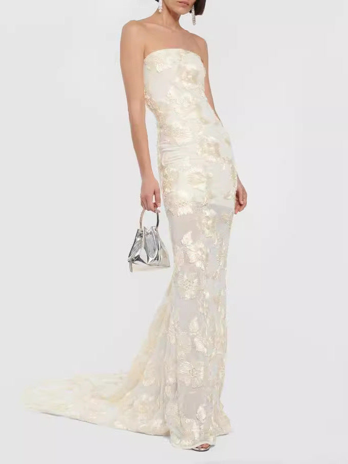 Bandeau dress-Yellow