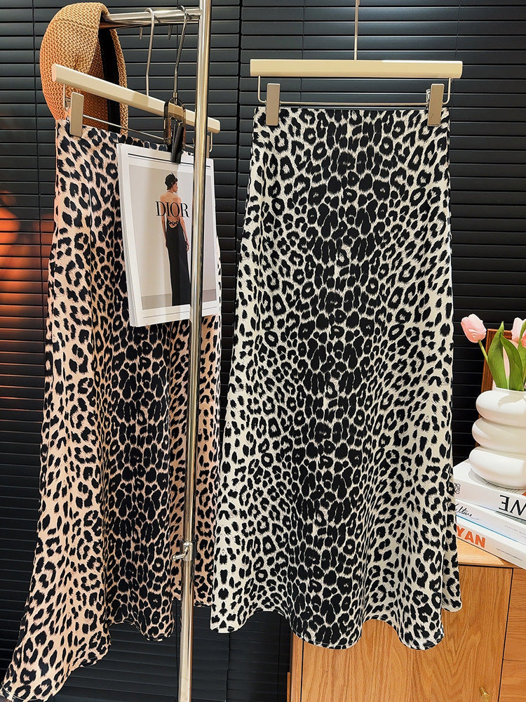 high-waisted drawstring drape skirt