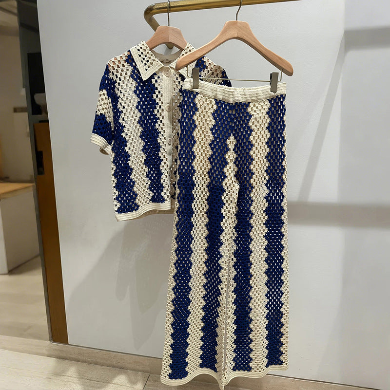 Lapel Shirt Pantsuit