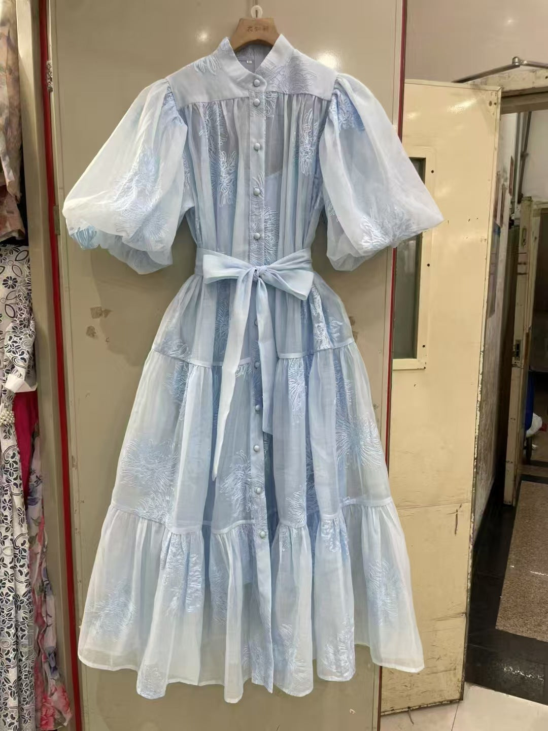 Retro Embroidered Flowers Loose dress