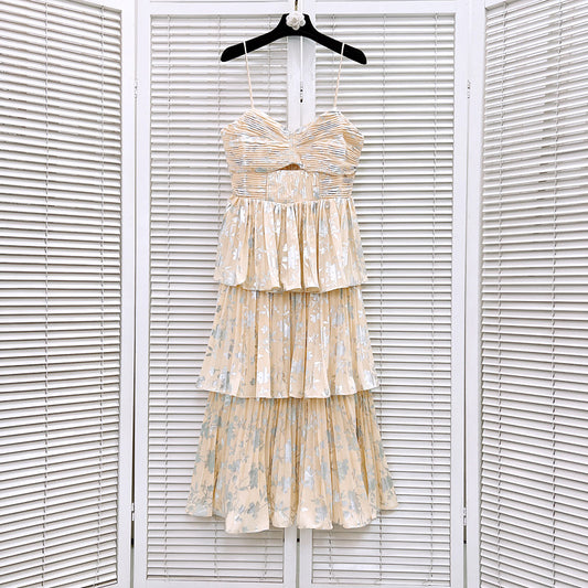 Pleated Slip Cake Dress