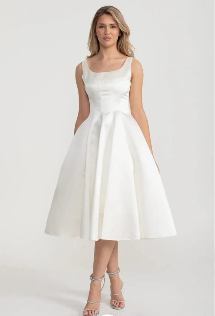 sleeveless dress formal Elegant A-Line With Tailored Bodice And Graceful Flar – PALMA PARIS basic dresses Boho A-Line Wedding Dresses Color:Multi Stripe