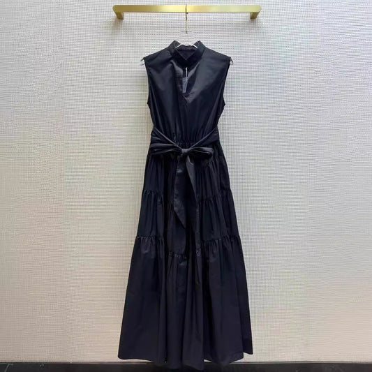 Robe à boucle en perles de style Hepburn