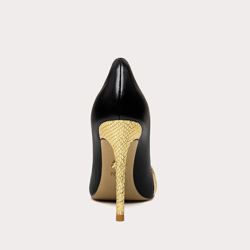 Gold stitching high Heels