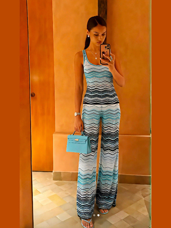 Striped women's fashion set: