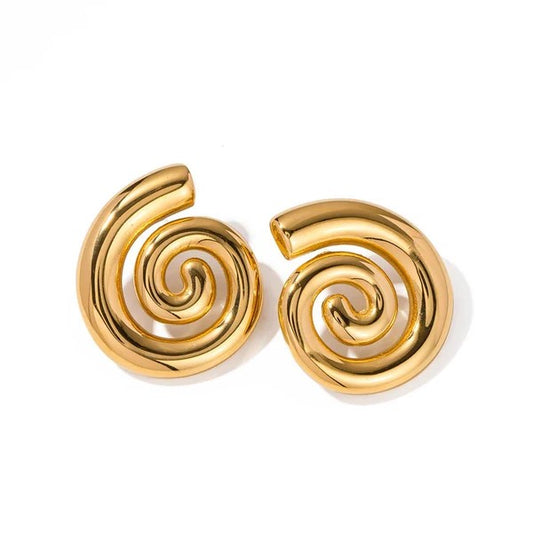 Spiral Sunburst Earrings I Gold