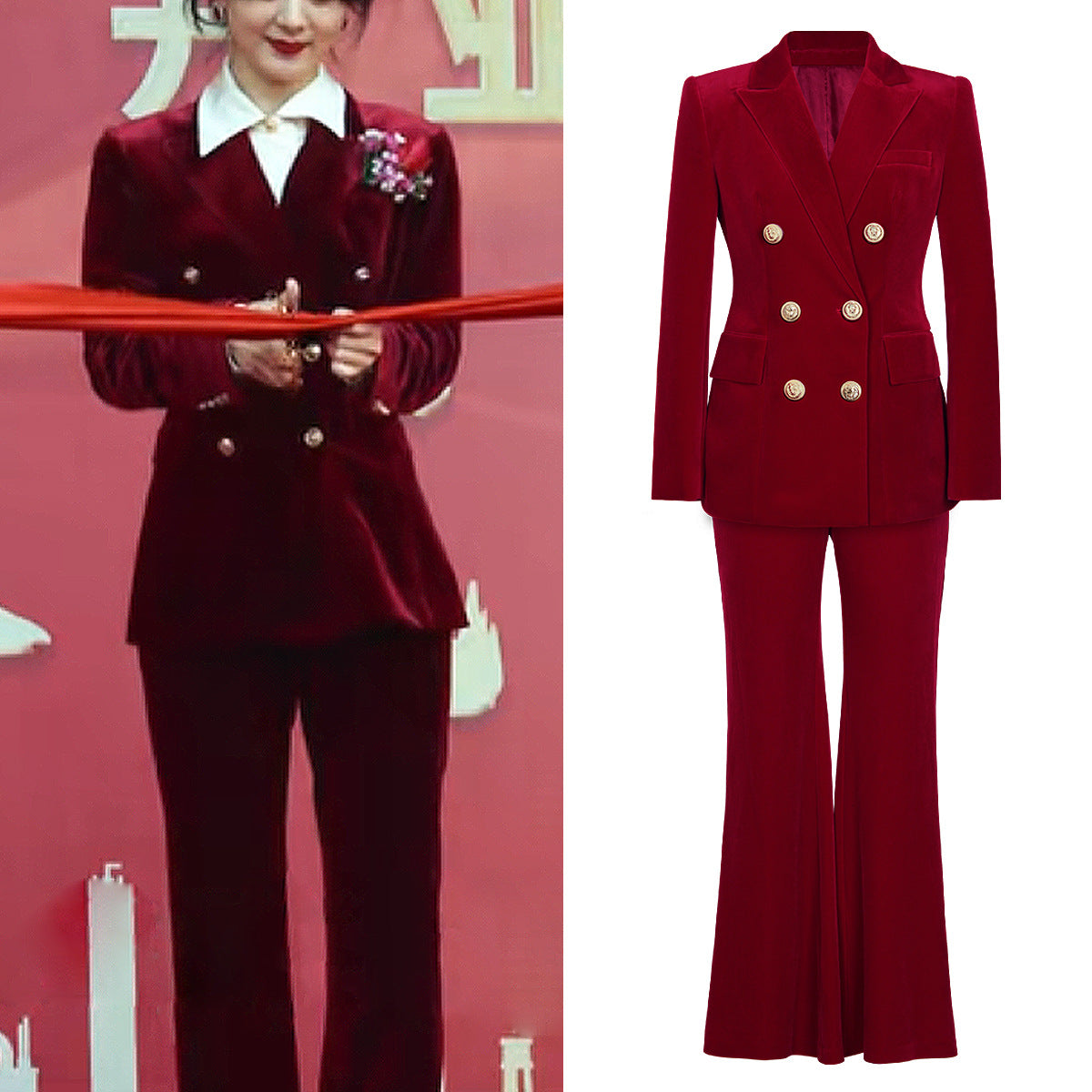 Women's Suits High-end Velvet suit