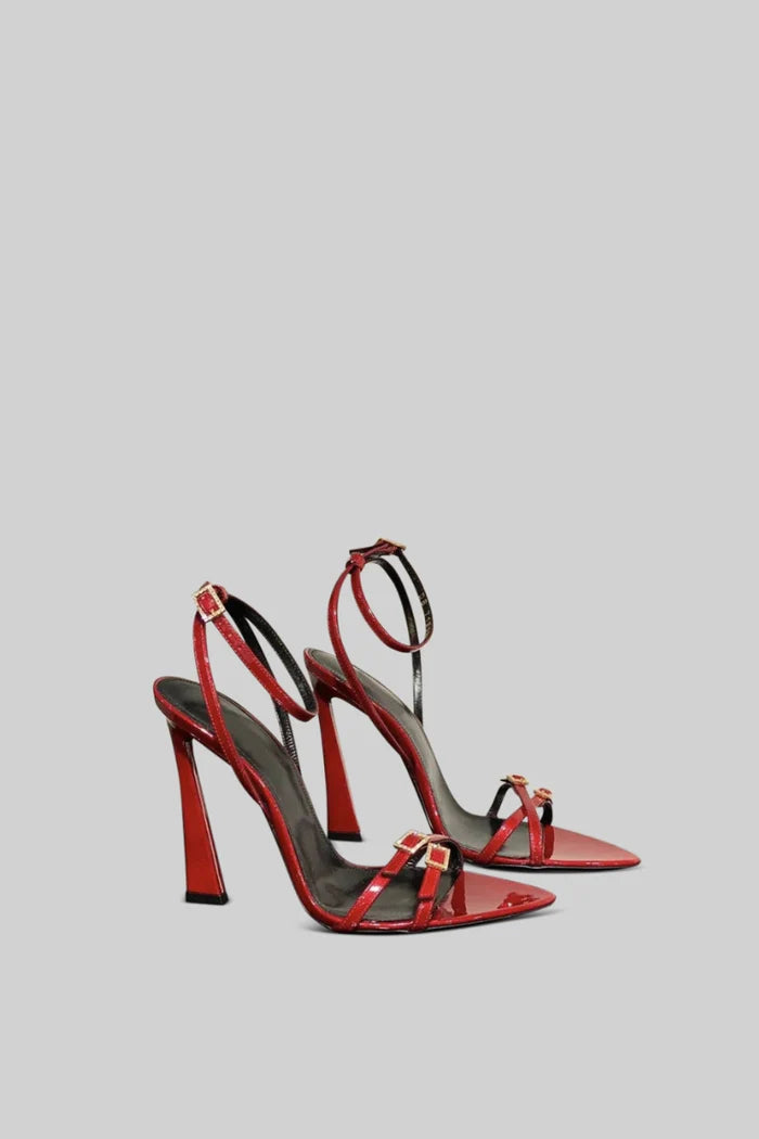 High Heel Stiletto Sandalen - rot