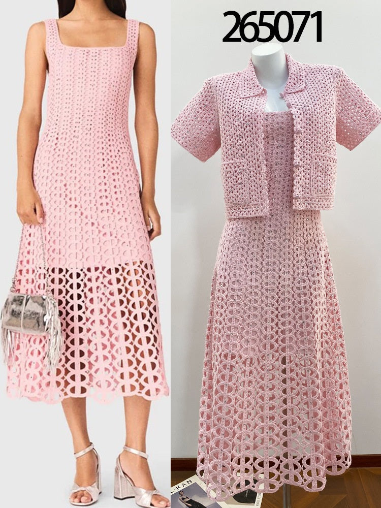 Dress with cardigan