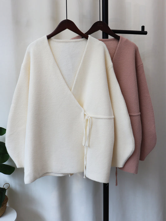 Double-sided loose sweater jacket