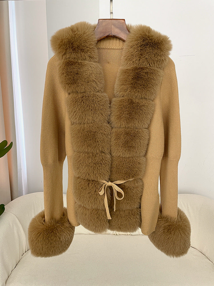 fox fur sweater women's knitwear