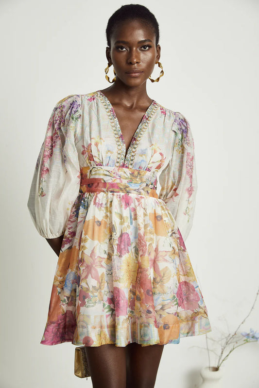 Axelle Mini robe à imprimé floral
