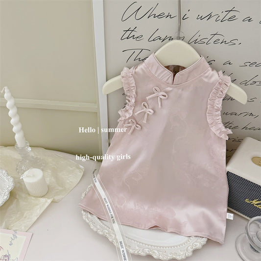 Pink cheongsam skirt